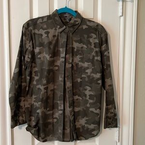 Eddie Bauer Camo flannel shirt, Size S